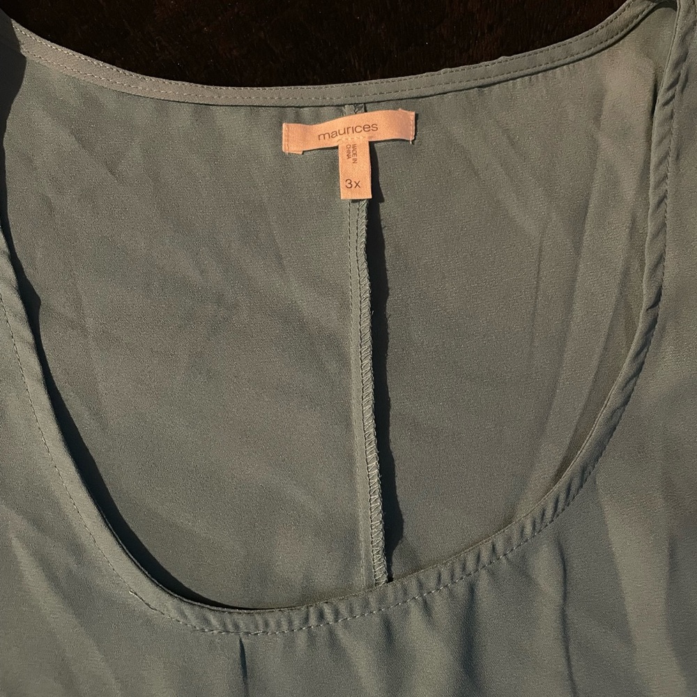 Maurices Teal Sleeveless Blouse
